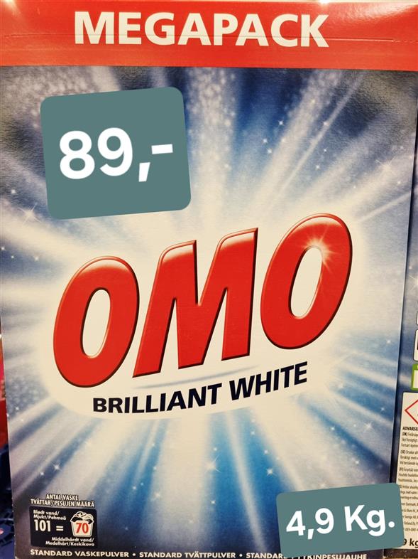 Omo white 4,9 kg.